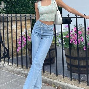 PRINCESS POLLY asymmetrical straight leg jeans